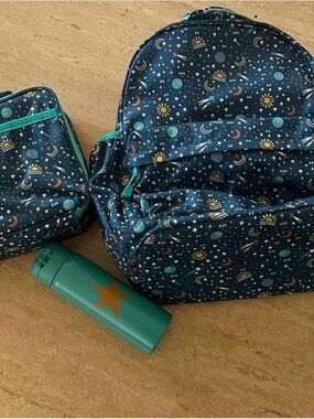 Crate&Barrel kids Space Backpack and Lunchbox